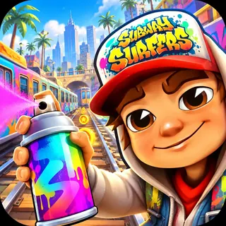 AI-generated illustration inspired by Subway Surfers